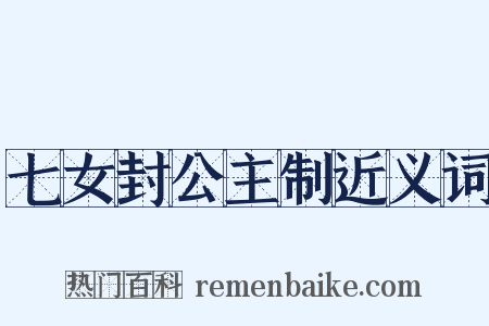 七女封公主制近义词是什么意思的图片